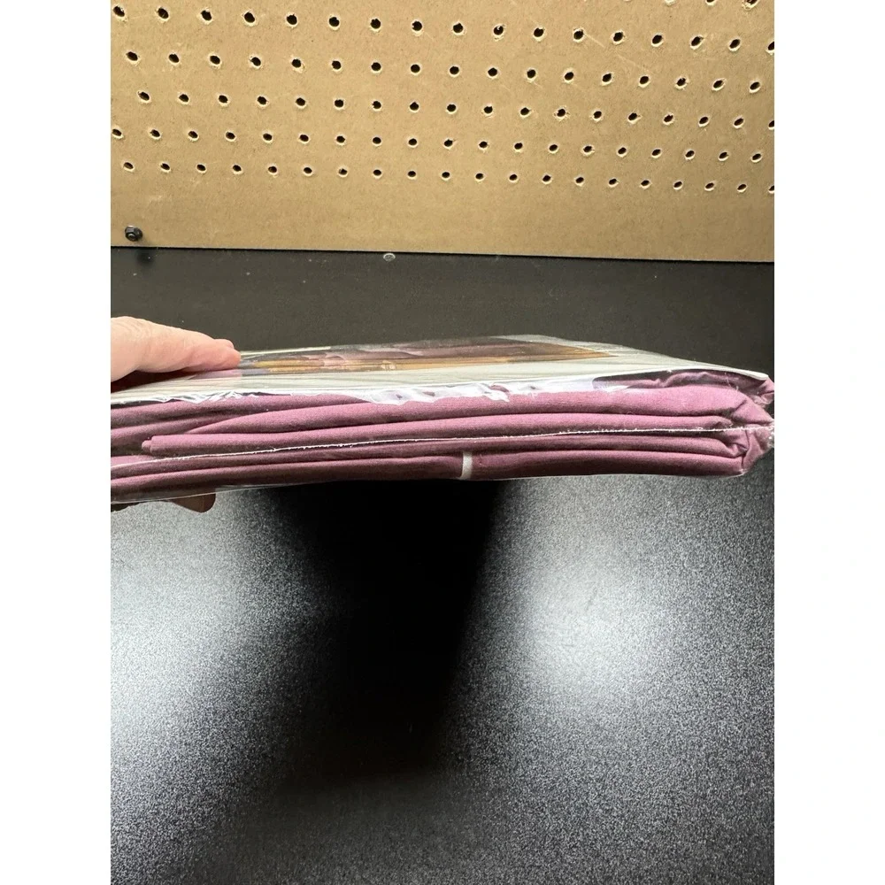 Vintage Cannon Color Classics Percale‎ Twin Flat Sheet Berry Pink USA New 1993